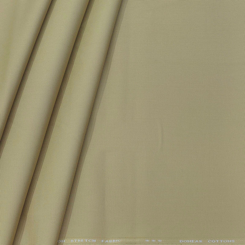 Trouser Fabric Donear Lycra Pure Cotton Textured Colour Light Brown