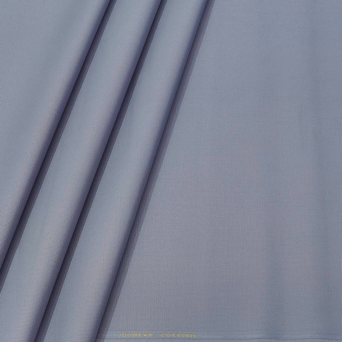 Trouser Fabric Donear Lycra Pure Cotton Textured Colour Light Steel Blue