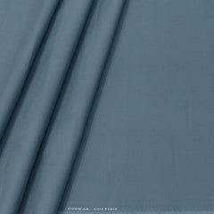 Trouser Fabric Donear Lycra Pure Cotton Textured Colour Glaucous Blue