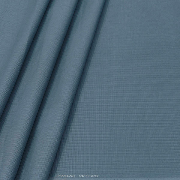 Trouser Fabric Donear Lycra Pure Cotton Textured Colour Glaucous Blue