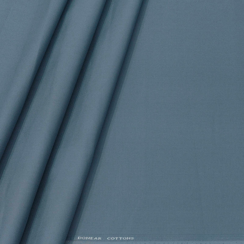 Trouser Fabric Donear Lycra Pure Cotton Textured Colour Glaucous Blue