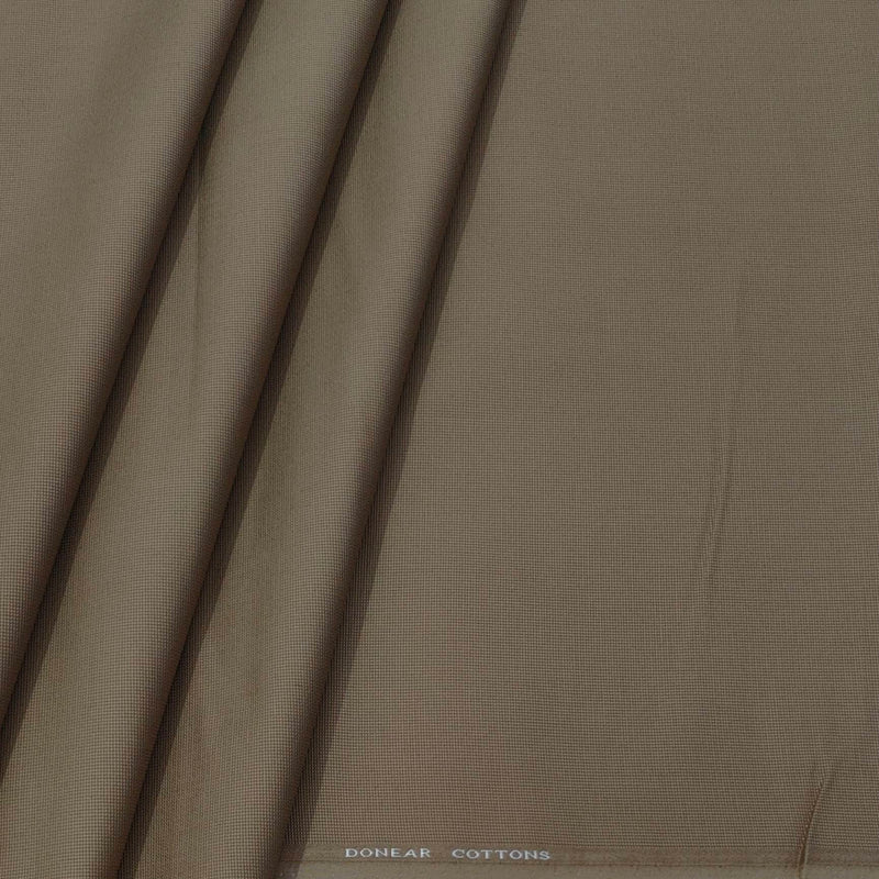 Trouser Fabric Donear Lycra Pure Cotton Textured Colour Tan Brown