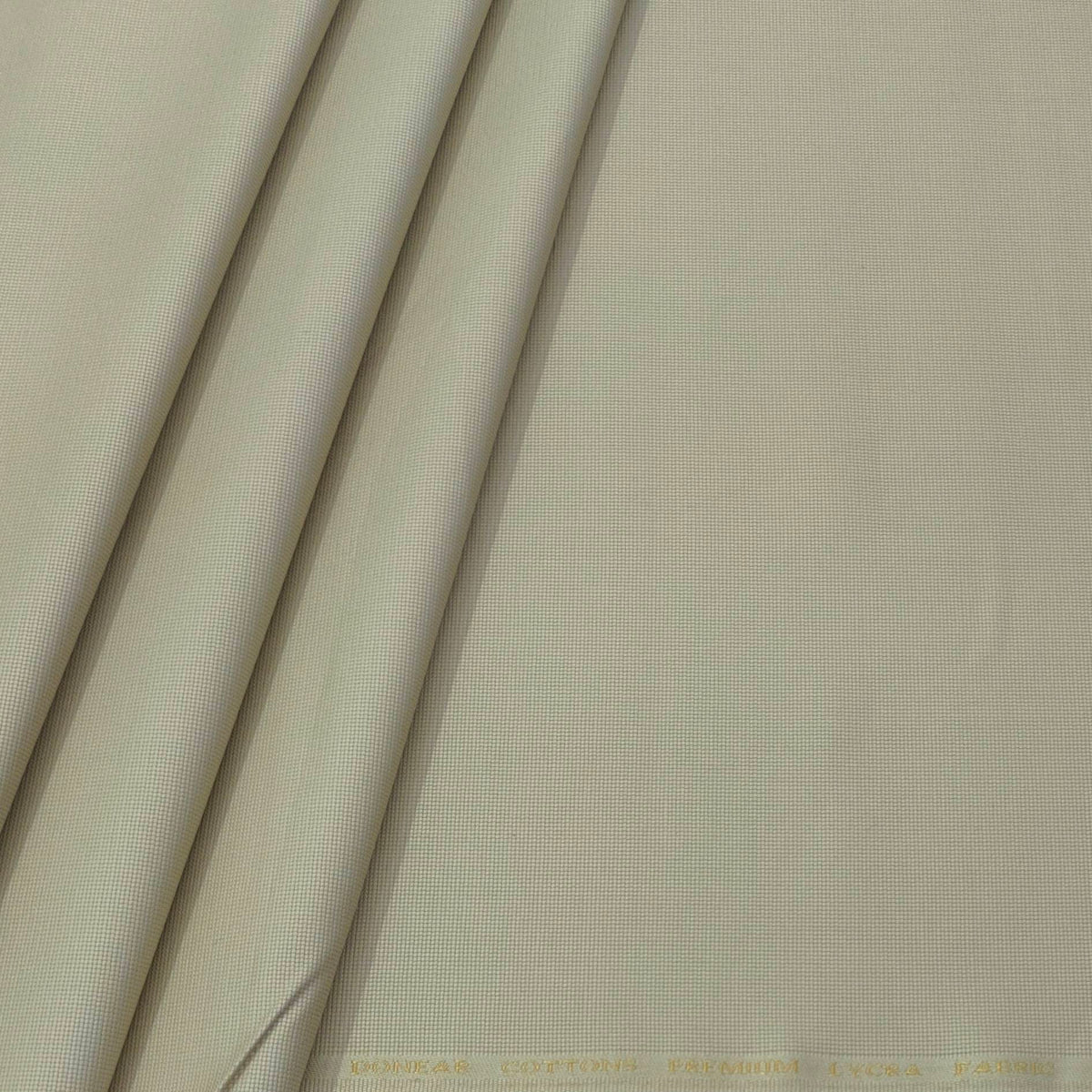Trouser Fabric Donear Pure Cotton Textured Colour Light Cream