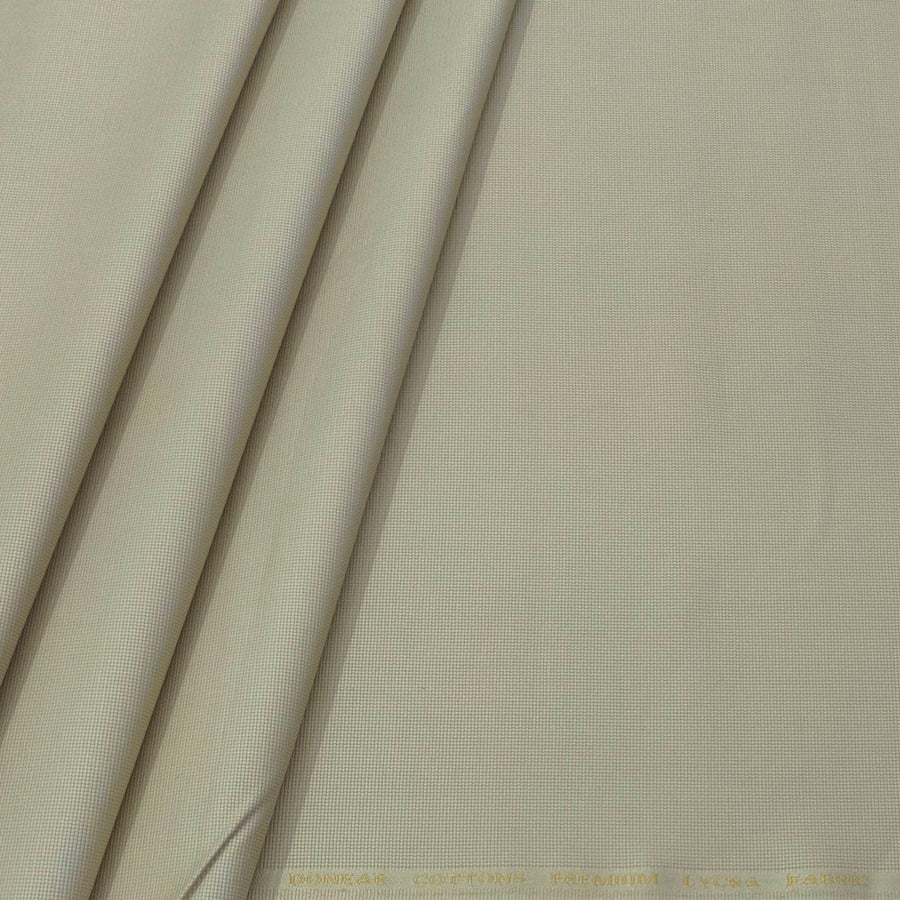 Trouser Fabric Donear Pure Cotton Textured Colour Light Cream
