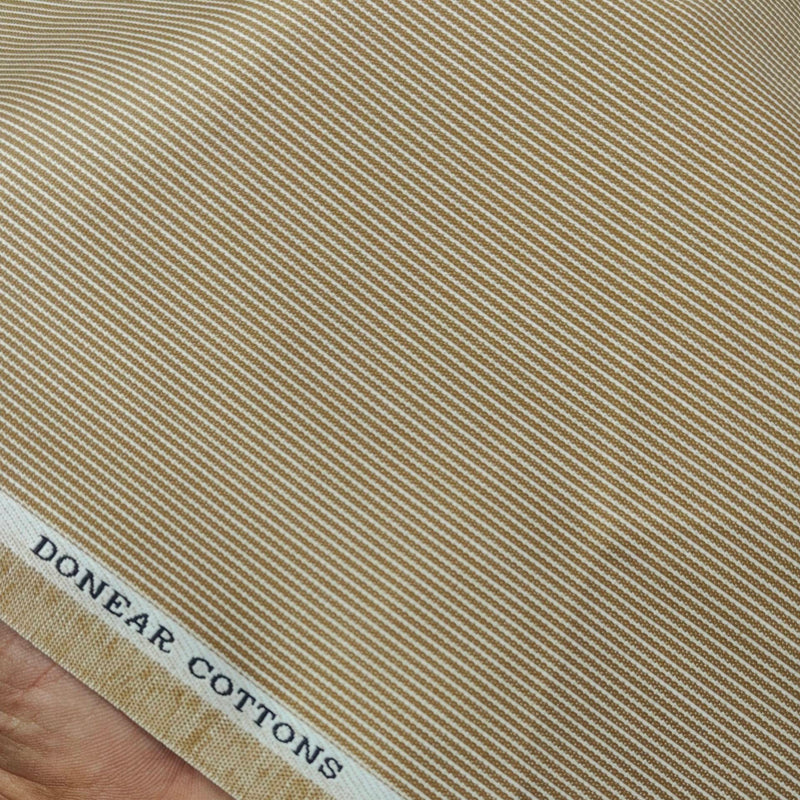 Trouser Fabric Donear Pure Cotton Pin Lining Colour Ant Brown