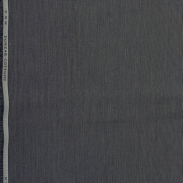 Trouser Fabric Donear Pure Cotton Pin Lining Colour Black N Grey