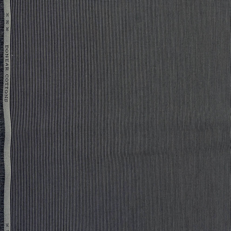 Trouser Fabric Donear Pure Cotton Pin Lining Colour Black N Grey