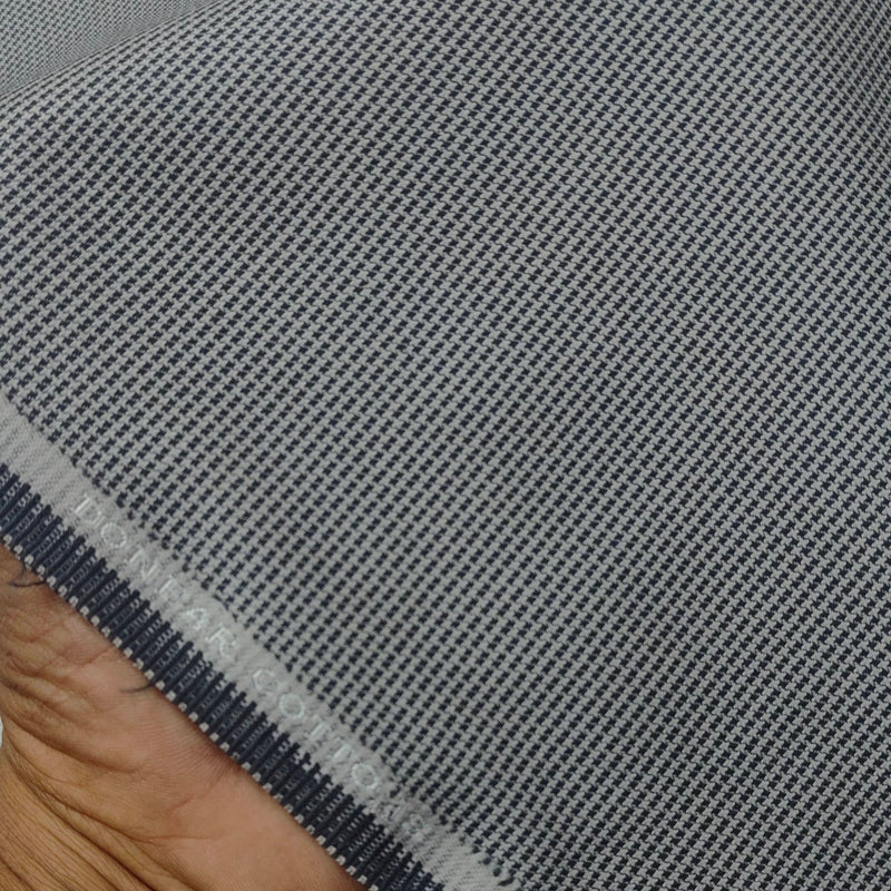 Trouser Fabric Donear Pure Cotton Zig Zag Colour Purplish Grey