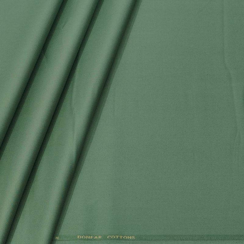 Trouser Fabric Donear Pure Cotton Stretchable Plain Colour Lamp Green