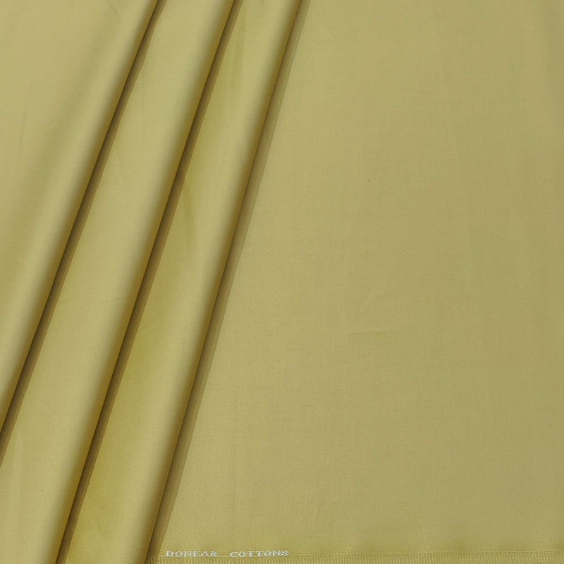 Trouser Fabric Donear Pure Cotton Stretchable Plain Colour Golden
