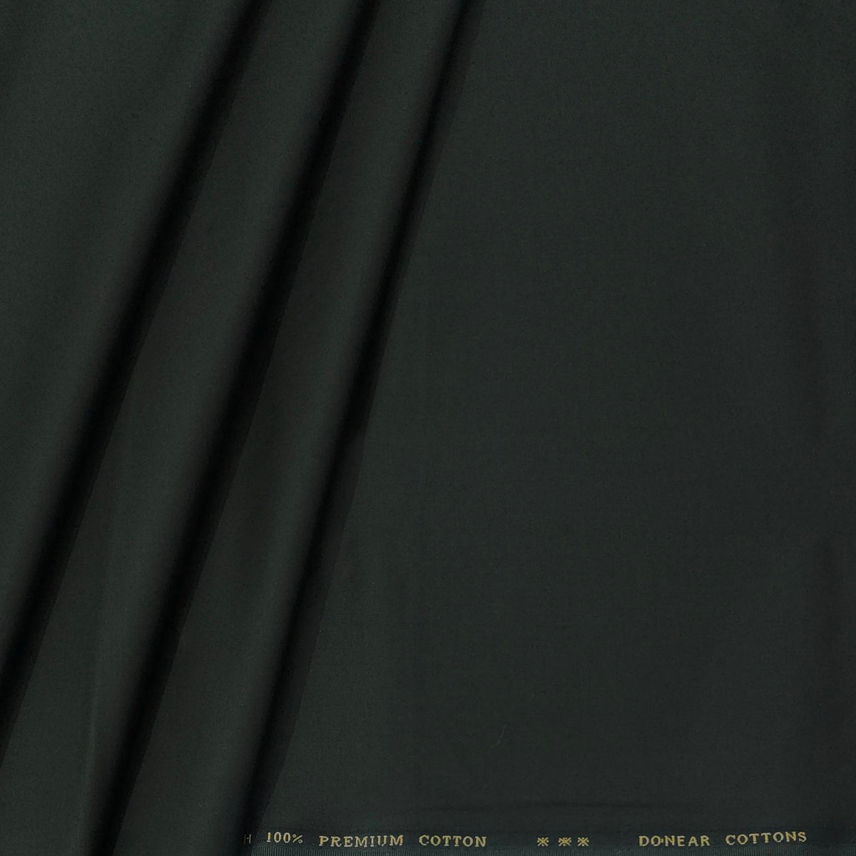 Trouser Fabric Donear LA Finish Lycra Pure Cotton Plain Colour Sacramento Green