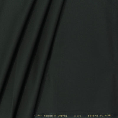 Trouser Fabric Donear LA Finish Lycra Pure Cotton Plain Colour Sacramento Green