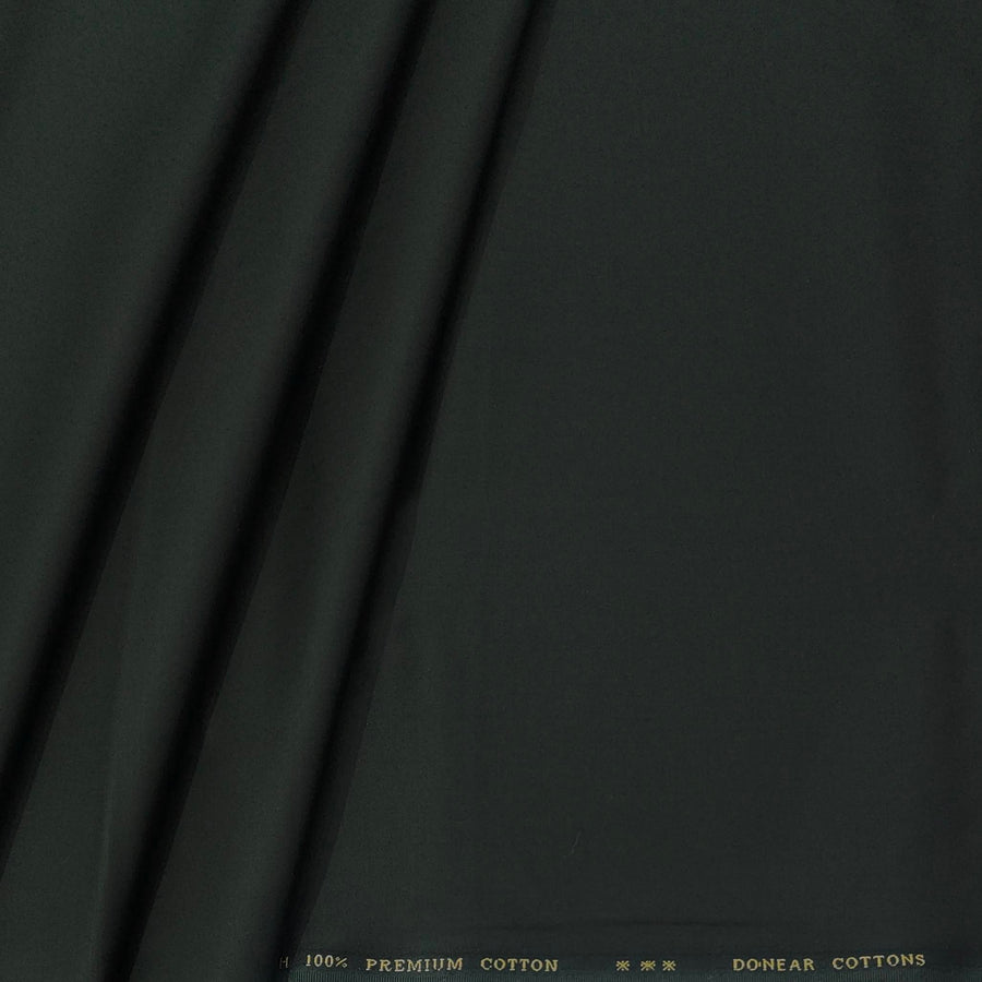 Trouser Fabric Donear LA Finish Lycra Pure Cotton Plain Colour Sacramento Green