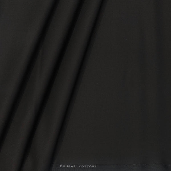 Trouser Fabric Donear LA Finish Lycra Pure Cotton Plain Colour Dark Coffee
