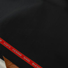 Suit Fabric Raymond Super 120s Luxurious 70% Rich Wool Plain Color Z Black