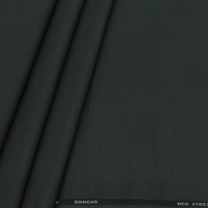 Trouser Fabric Donear 4Way Lycra Premium Check Colour Dark Green