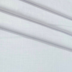 Trouser Fabric Donear Poly Viscose Linen Look Slub Colour White
