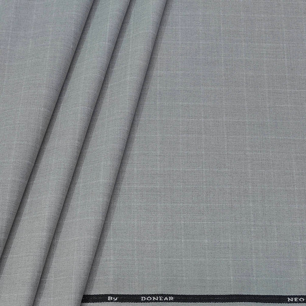 Trouser Fabric Donear 4Way Lycra Premium Check Colour Silver Grey