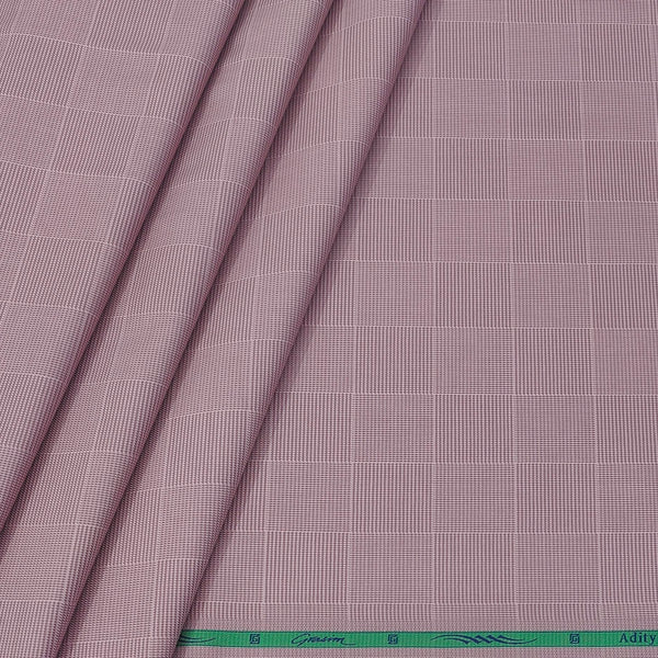 Shirt Fabric Grasim 100% Cotton Broad Check With Textured Colour Mauve Rose