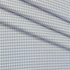 Shirt Fabric Grasim 100% Cotton Zig Zag Check Colour Grey N White
