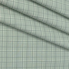 Shirt Fabric Grasim 100% Cotton Check Colour Gin Green