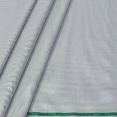 Shirt Fabric Grasim 100% Cotton Zig Zag Colour Silver Grey