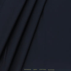 Trouser Fabric Donear Pure Cotton Plain Colour Dark Blue