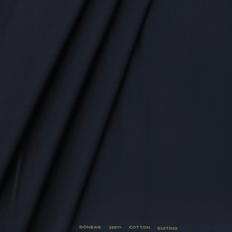 Trouser Fabric Donear Pure Cotton Plain Colour Dark Blue
