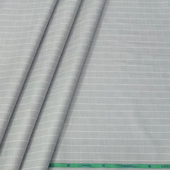 Shirt Fabric Grasim 100% Cotton Check Colour Silver Grey