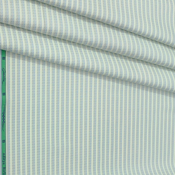 Shirt Fabric Grasim 100% Cotton Zig Zag Lining Colour Multicolour