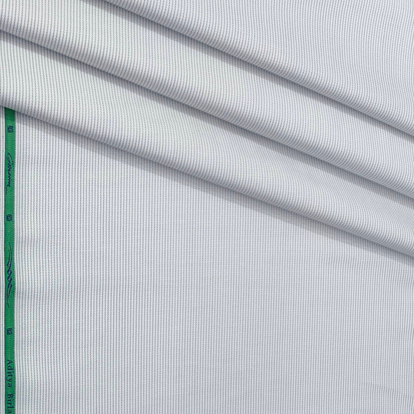 Shirt Fabric Grasim 100% Cotton Pin Lining Colour Grey N White