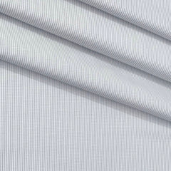 Shirt Fabric Grasim 100% Cotton Pin Lining Colour Grey N White