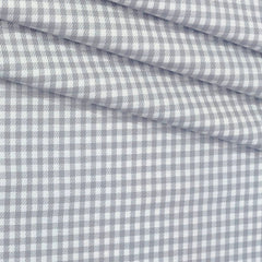Shirt Fabric Grasim 100% Cotton Zig Zag Check Colour Grey N White