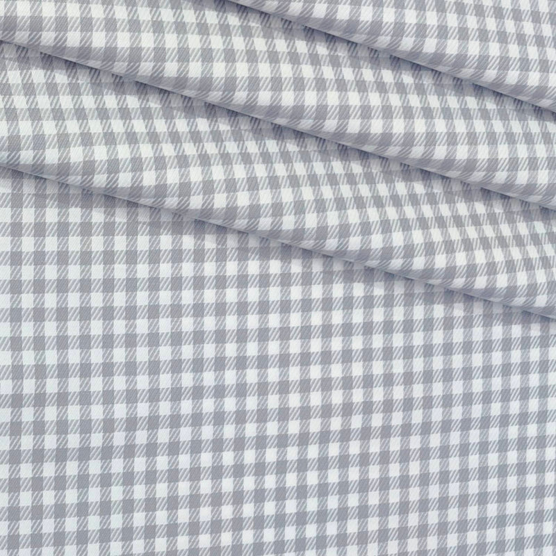 Shirt Fabric Grasim 100% Cotton Zig Zag Check Colour Grey N White