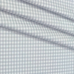 Shirt Fabric Grasim 100% Cotton Small Check Colour Silver Grey