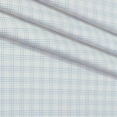 Shirt Fabric Grasim 100% Cotton Check Colour Grey N Dull Brown