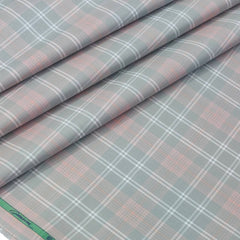 Shirt Fabric Grasim 100% Cotton Broad Check Colour Greyish Light Pink