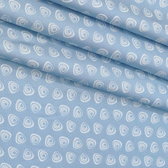 Shirt Fabric Donear Premium Giza Cotton Digital Print Colour Water Blue