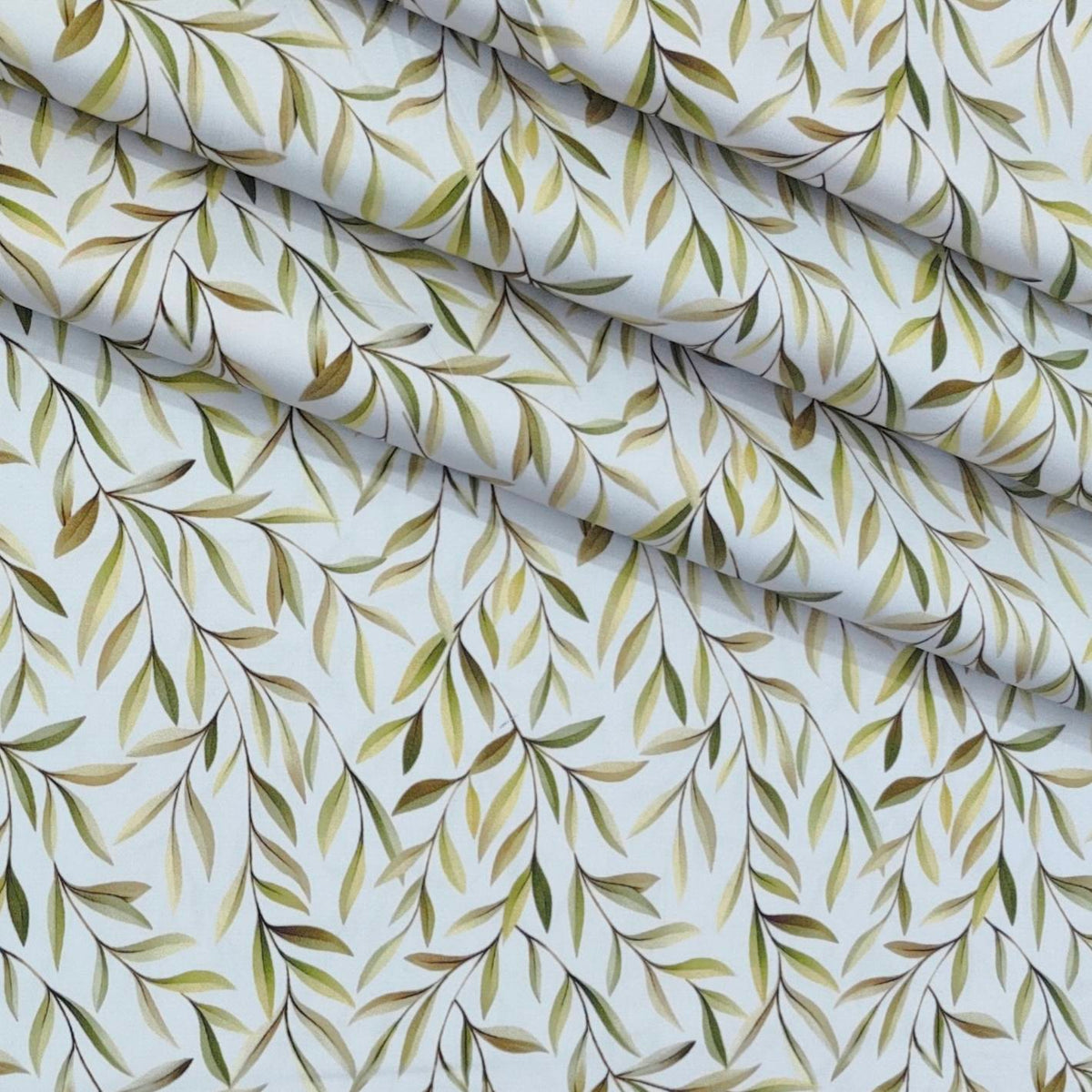 Shirt Fabric Donear Premium Giza Cotton Digital Print Colour Brown N Green