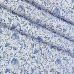 Shirt Fabric Donear Premium Giza Cotton Digital Print Colour Coffee Blue