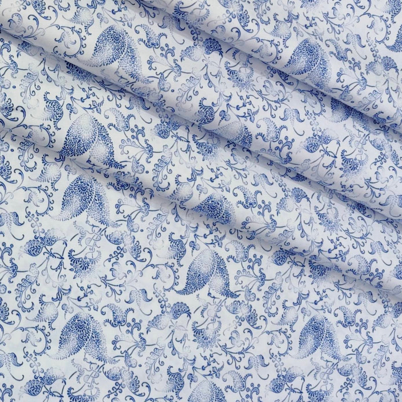 Shirt Fabric Donear Premium Giza Cotton Digital Print Colour Coffee Blue