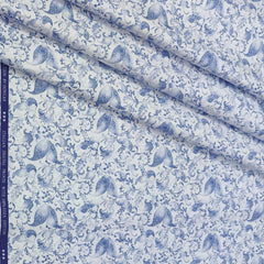 Shirt Fabric Donear Premium Giza Cotton Digital Print Colour Coffee Blue