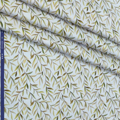 Shirt Fabric Donear Premium Giza Cotton Digital Print Colour Brown N Green