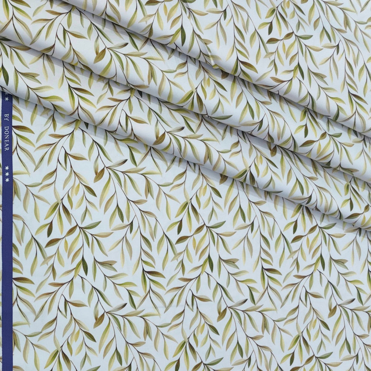 Shirt Fabric Donear Premium Giza Cotton Digital Print Colour Brown N Green