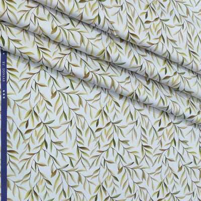 Shirt Fabric Donear Premium Giza Cotton Digital Print Colour Brown N Green