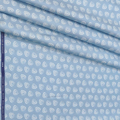 Shirt Fabric Donear Premium Giza Cotton Digital Print Colour Water Blue