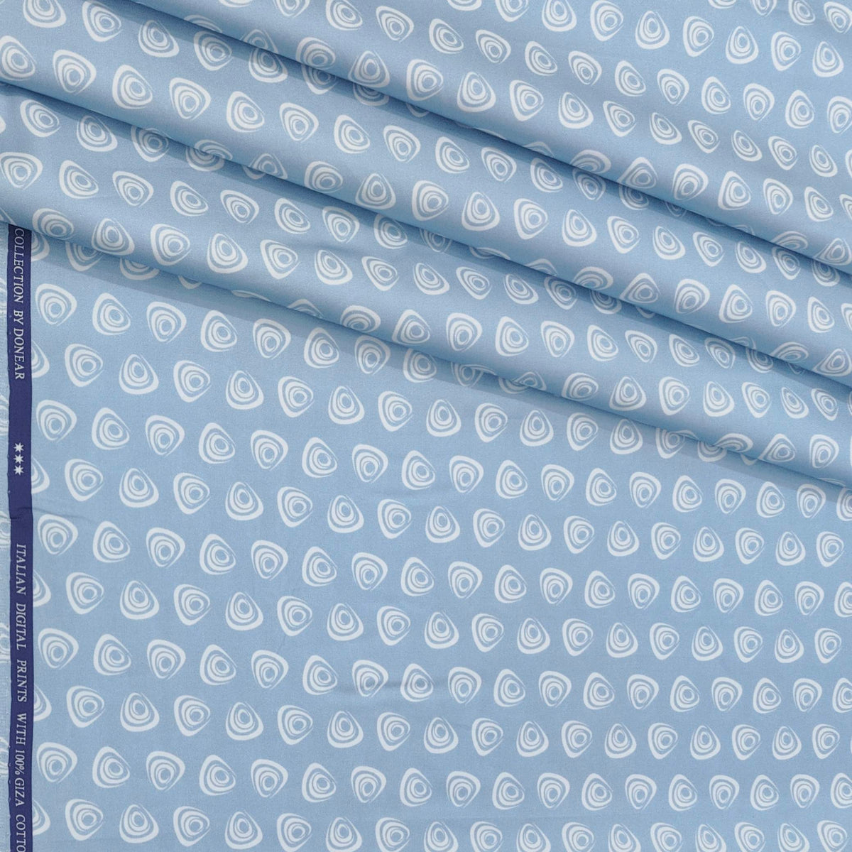 Shirt Fabric Donear Premium Giza Cotton Digital Print Colour Water Blue
