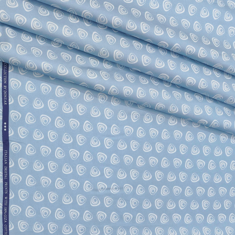 Shirt Fabric Donear Premium Giza Cotton Digital Print Colour Water Blue