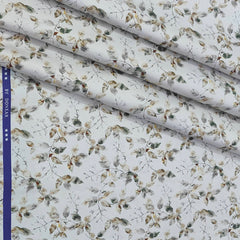 Shirt Fabric Donear Premium Giza Cotton Digital Print Colour Brown N Green