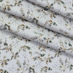 Shirt Fabric Donear Premium Giza Cotton Digital Print Colour Brown N Green